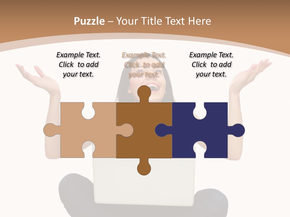 Wireless Lady Person PowerPoint Template