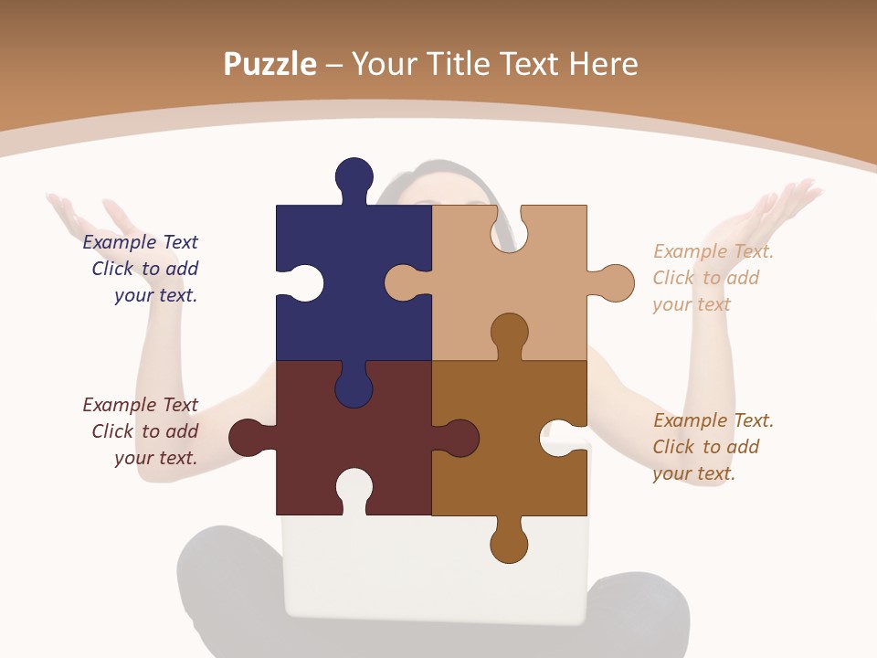 Wireless Lady Person PowerPoint Template