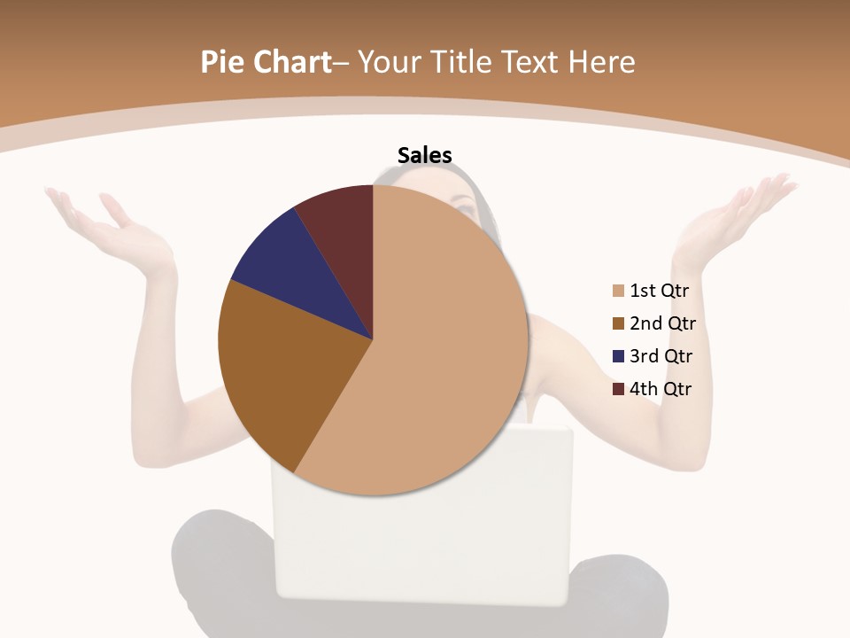 Wireless Lady Person PowerPoint Template