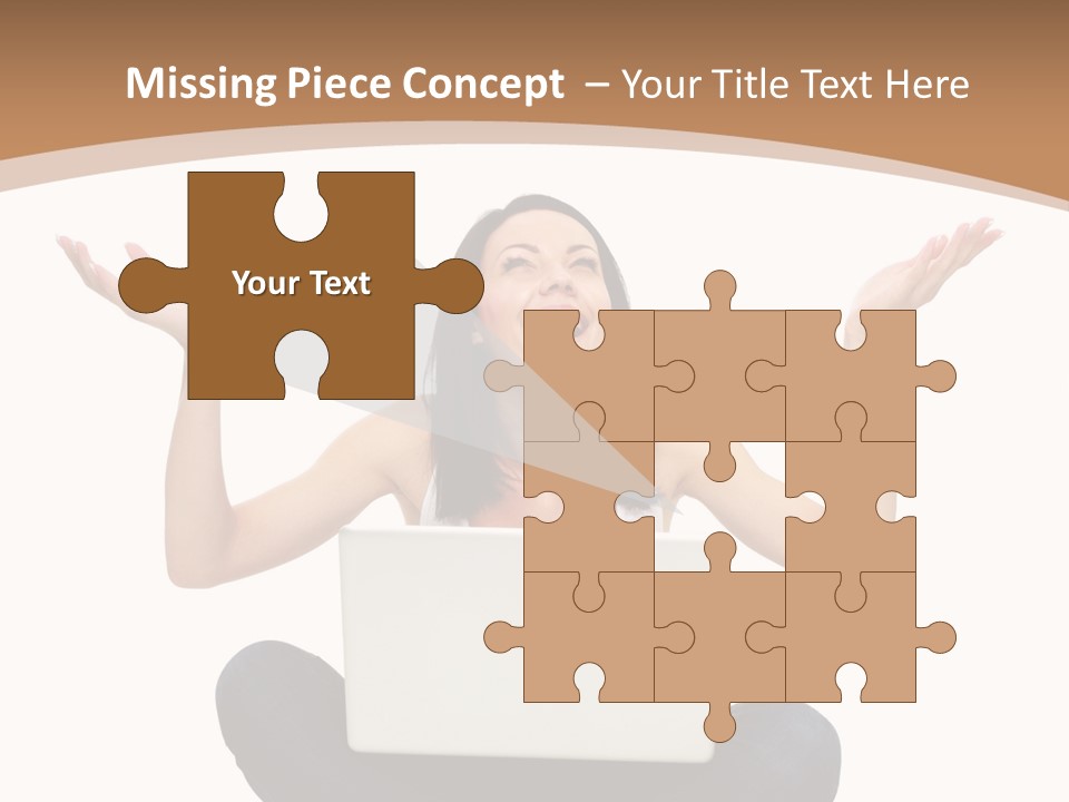 Wireless Lady Person PowerPoint Template