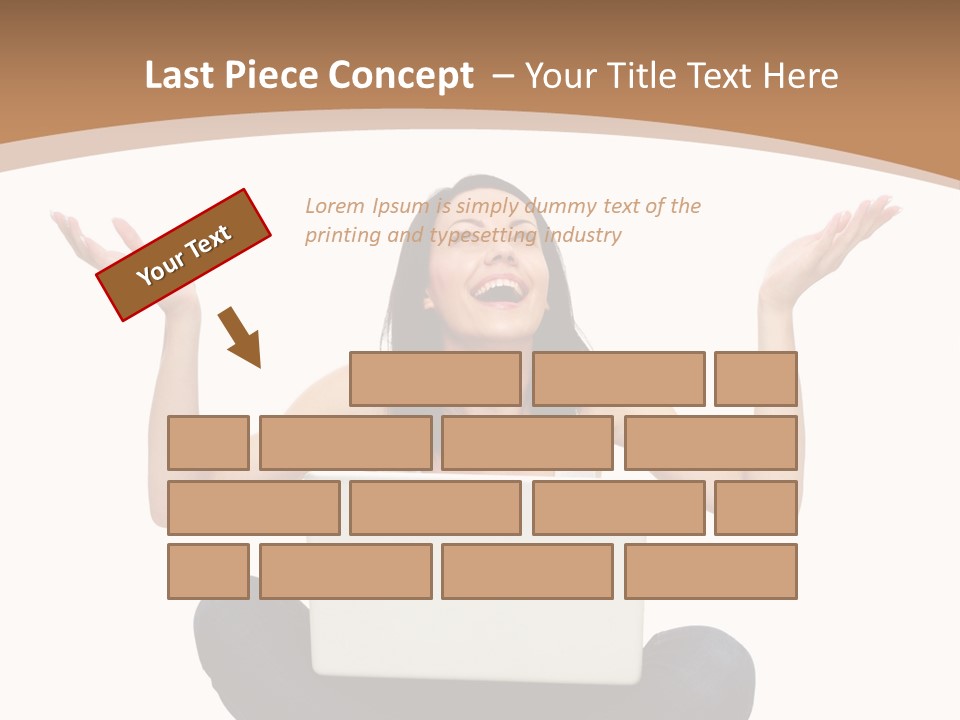 Wireless Lady Person PowerPoint Template