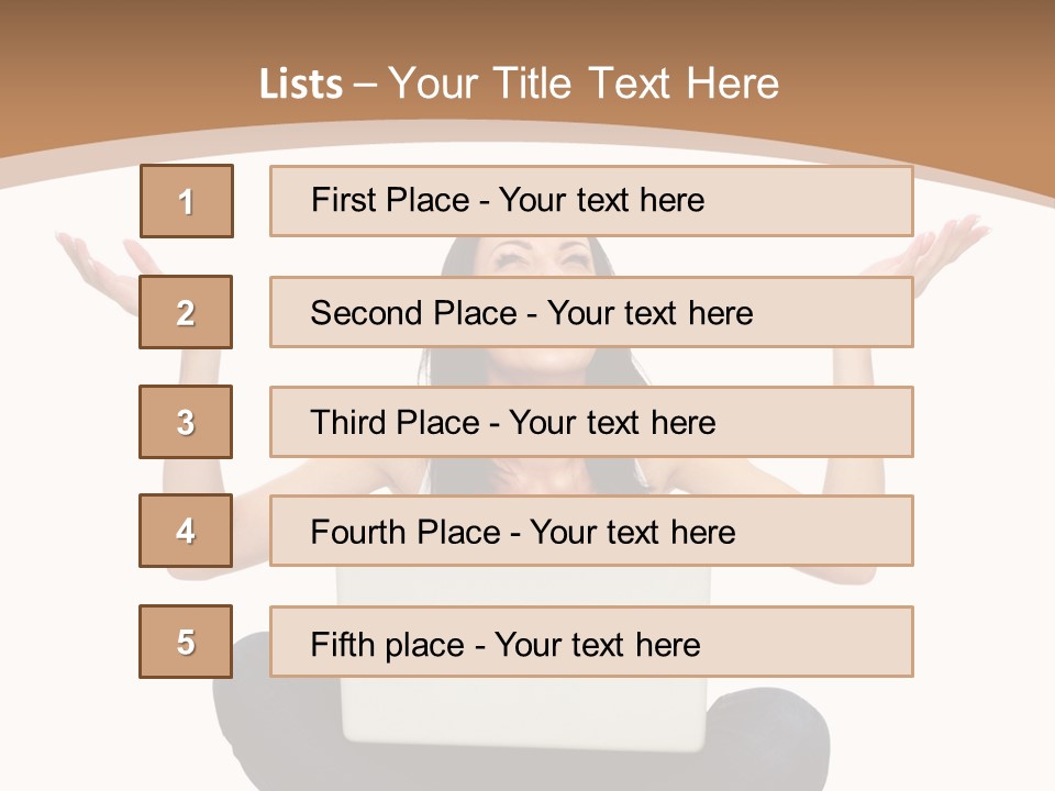 Wireless Lady Person PowerPoint Template