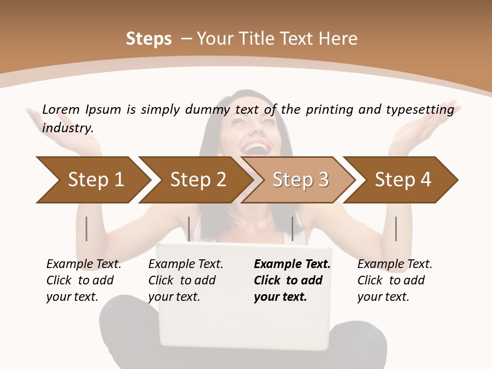 Wireless Lady Person PowerPoint Template