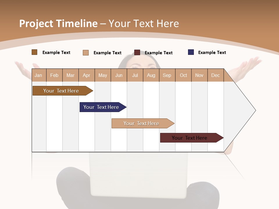 Wireless Lady Person PowerPoint Template