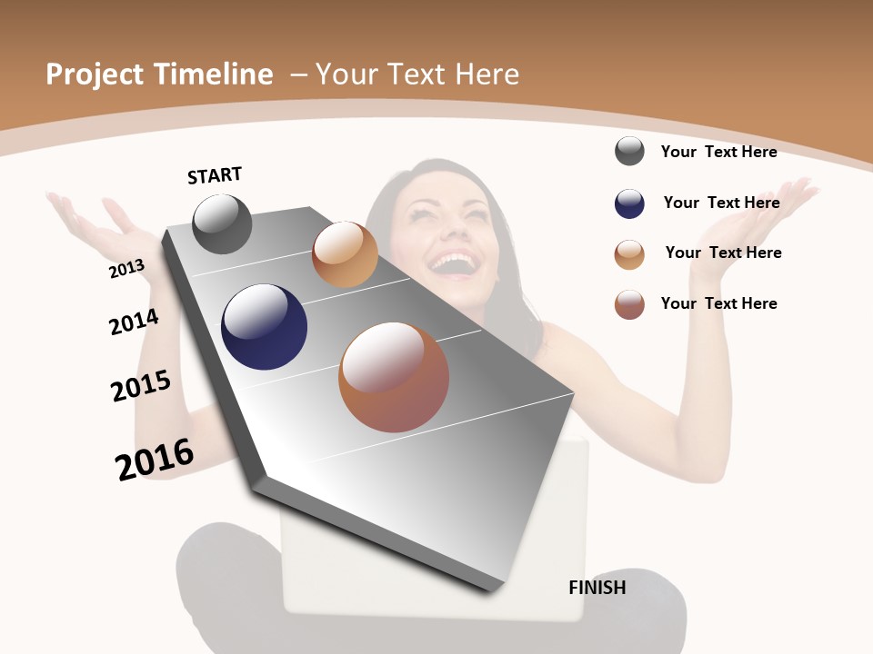 Wireless Lady Person PowerPoint Template