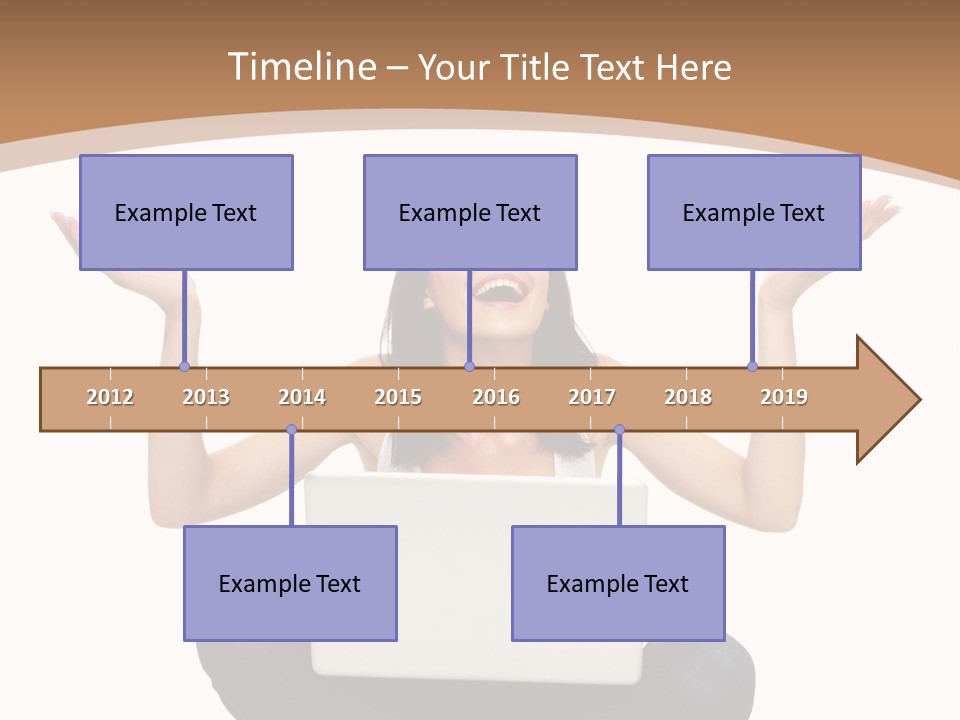 Wireless Lady Person PowerPoint Template