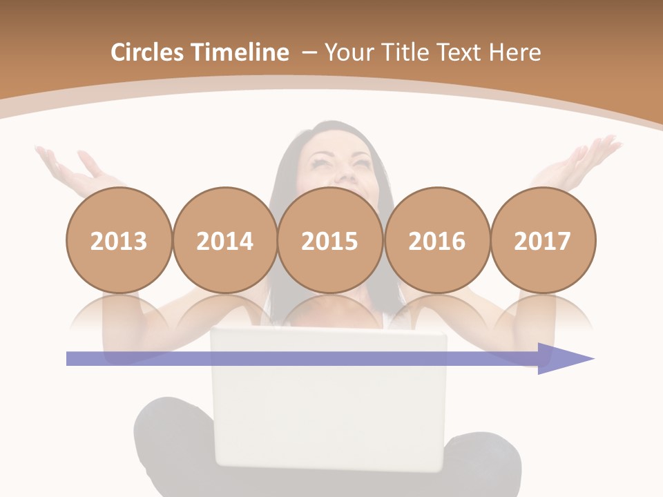 Wireless Lady Person PowerPoint Template