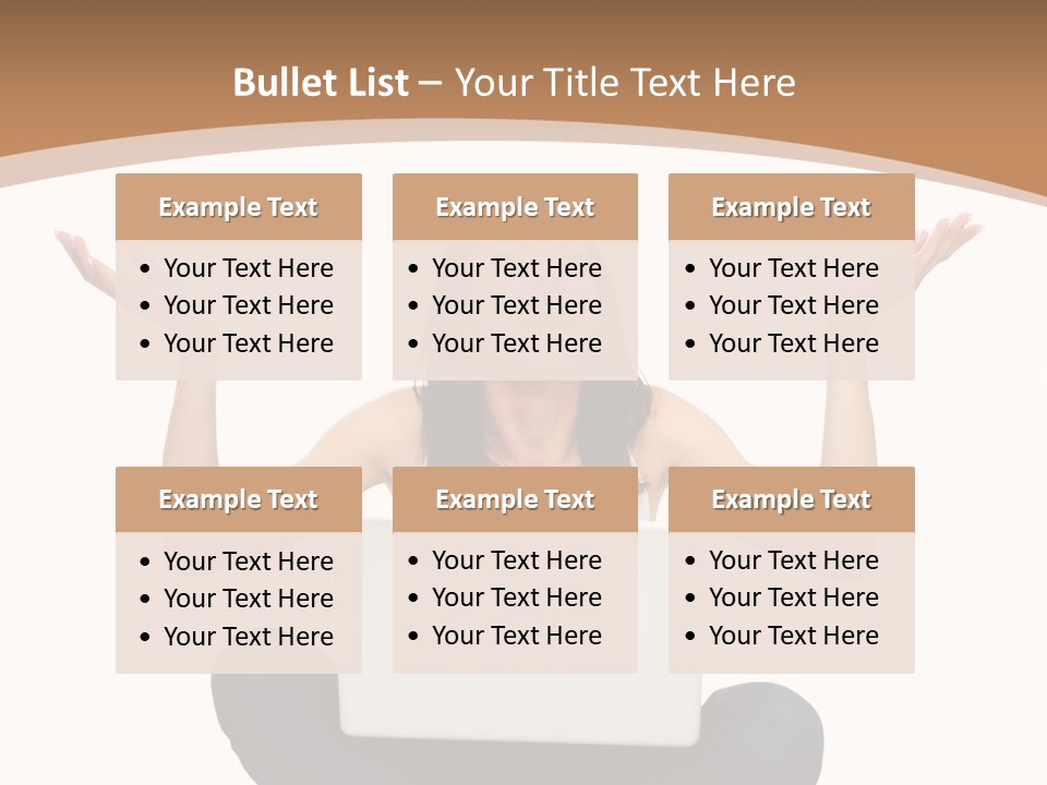 Wireless Lady Person PowerPoint Template