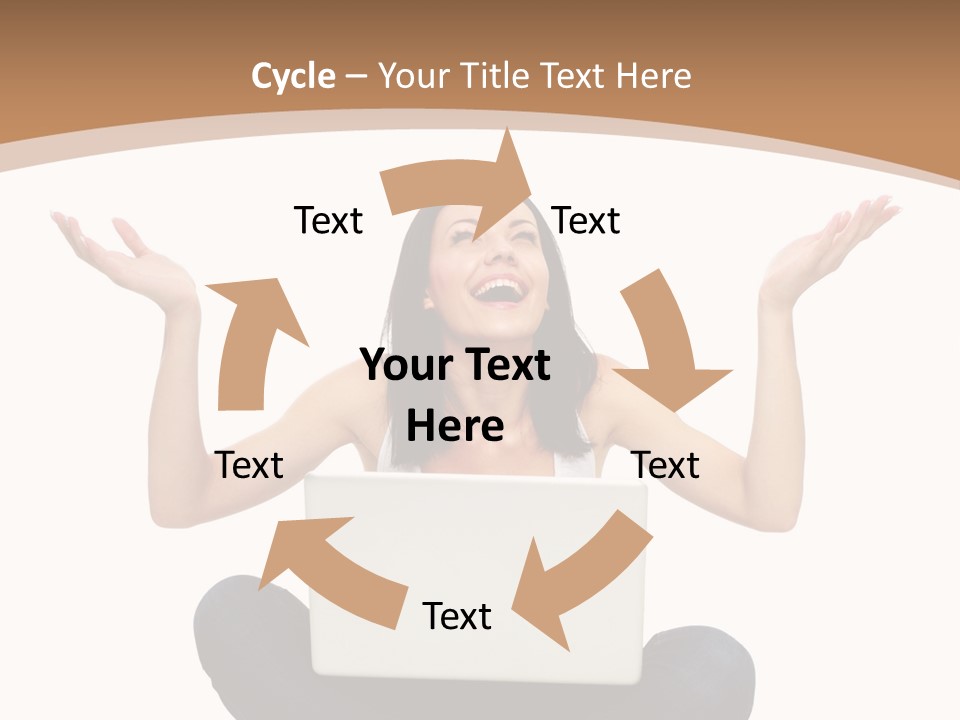 Wireless Lady Person PowerPoint Template