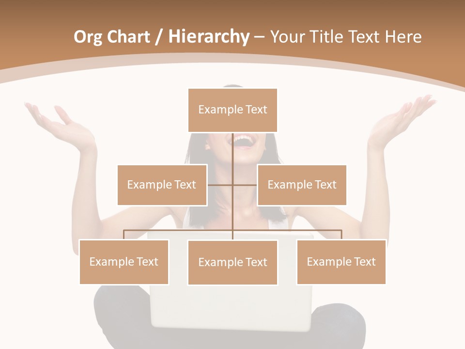 Wireless Lady Person PowerPoint Template