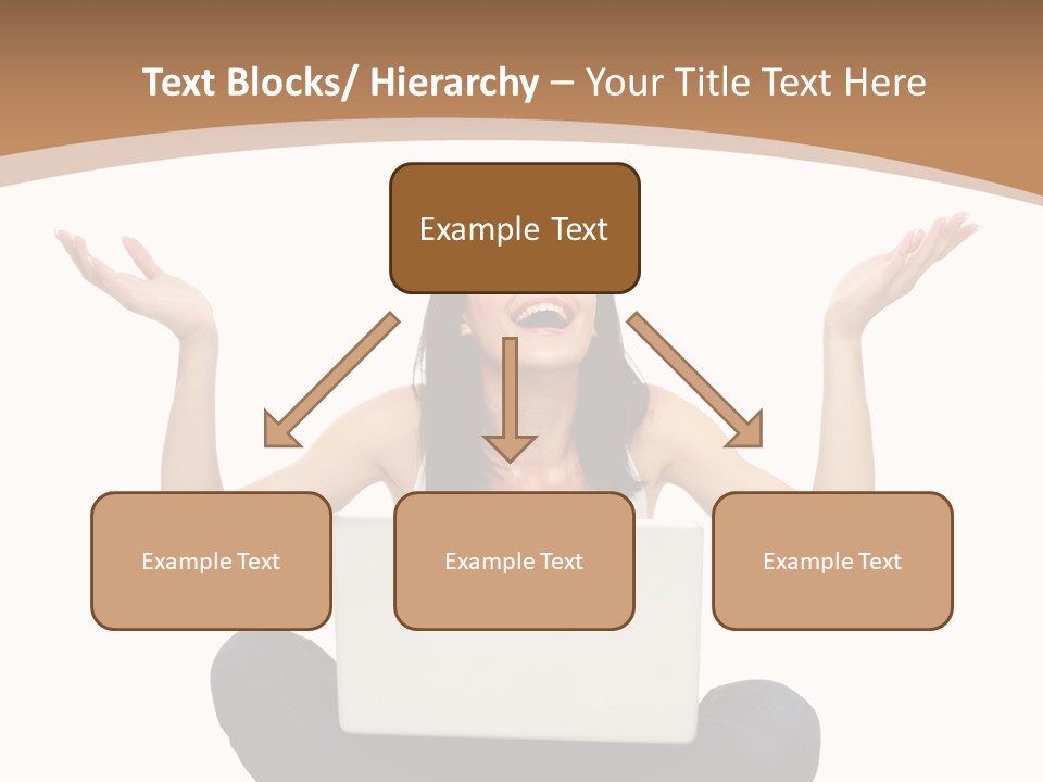 Wireless Lady Person PowerPoint Template