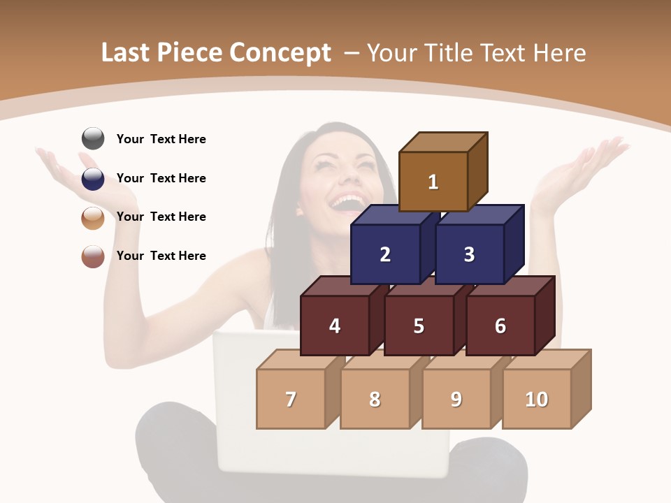 Wireless Lady Person PowerPoint Template