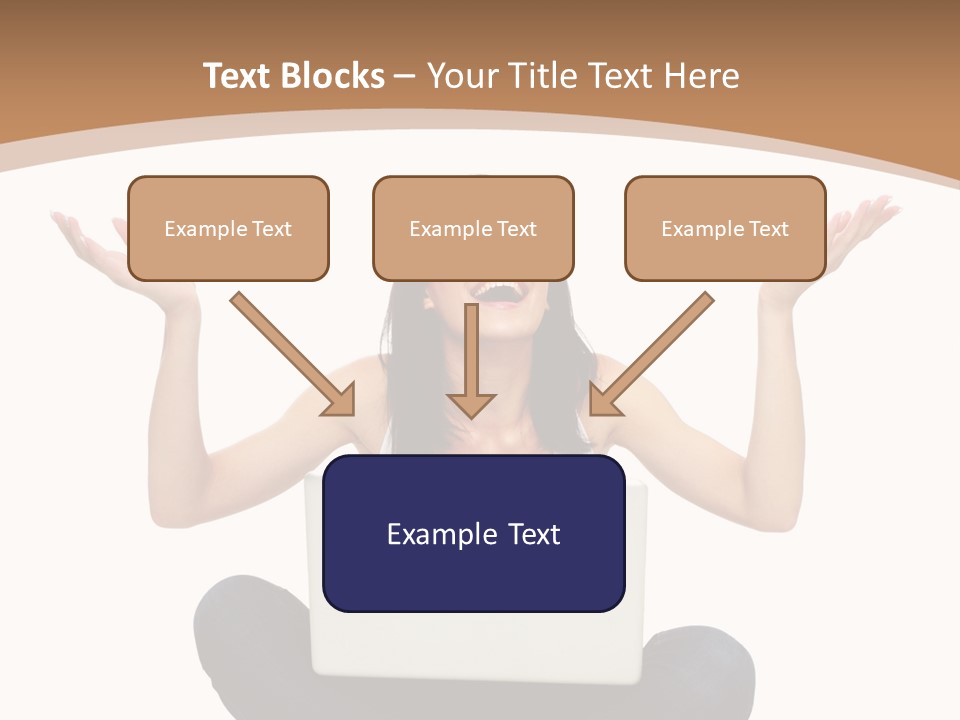Wireless Lady Person PowerPoint Template