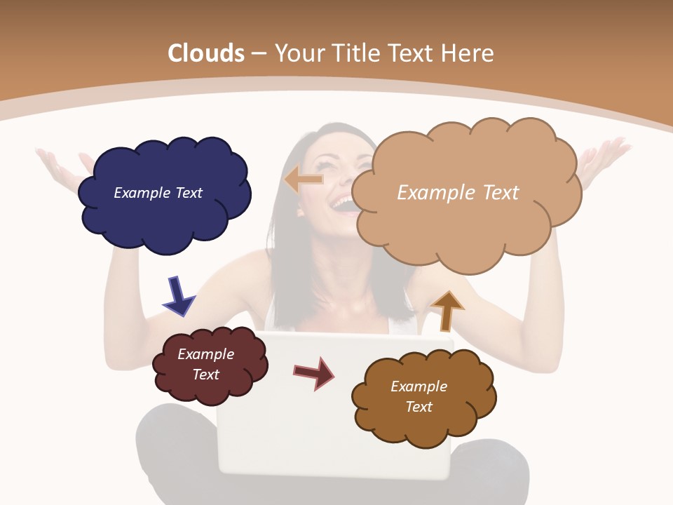 Wireless Lady Person PowerPoint Template