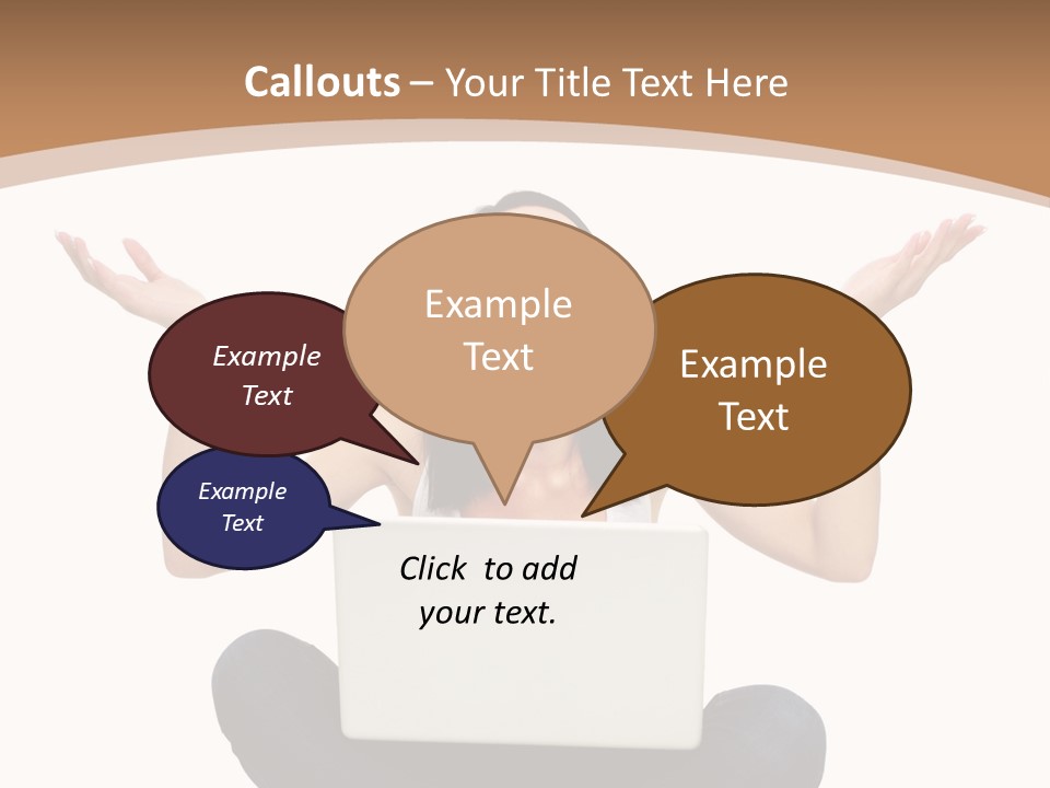 Wireless Lady Person PowerPoint Template