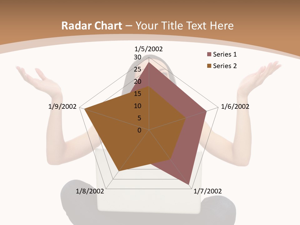 Wireless Lady Person PowerPoint Template