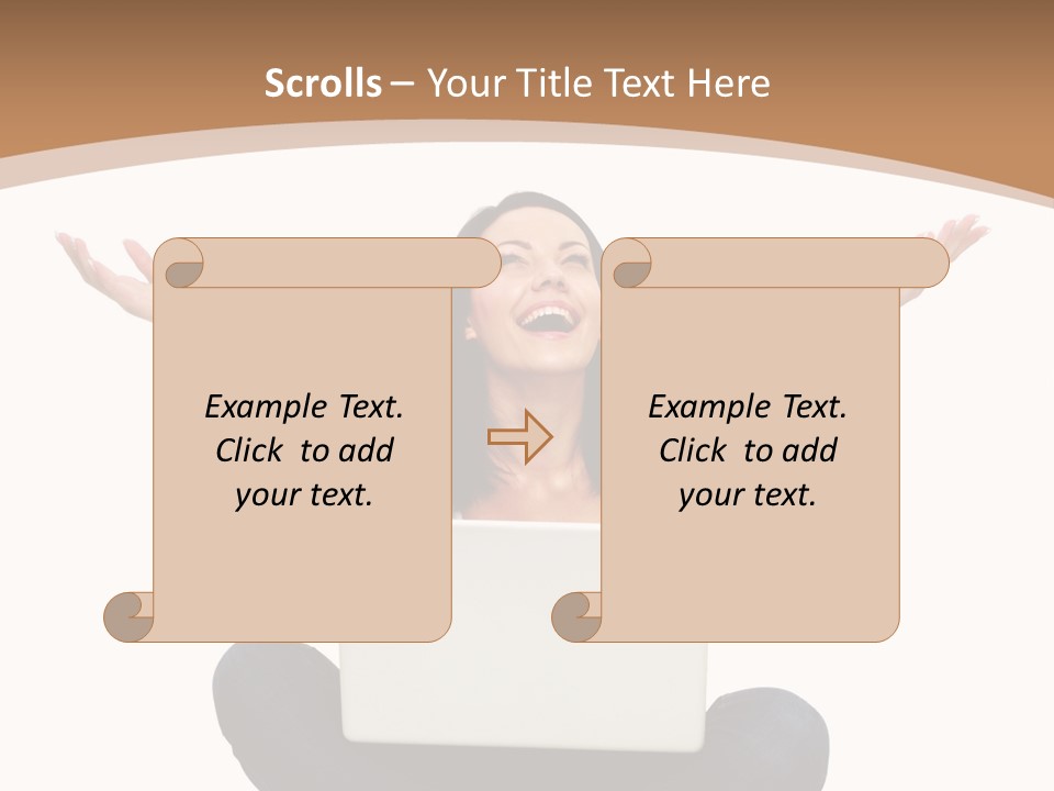 Wireless Lady Person PowerPoint Template