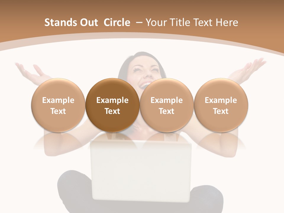 Wireless Lady Person PowerPoint Template