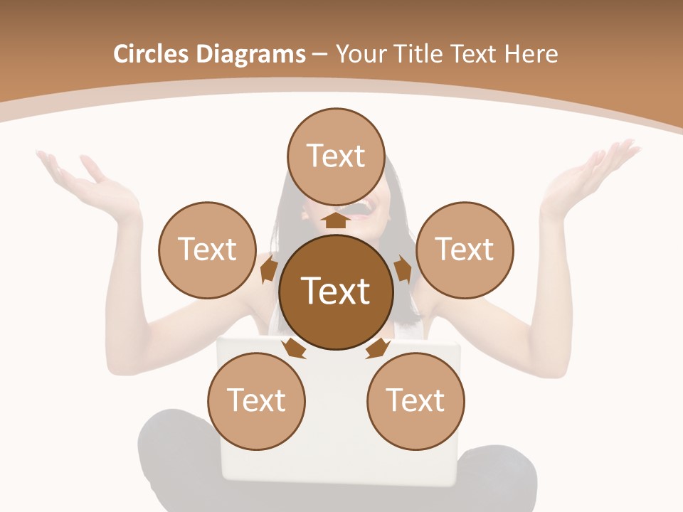 Wireless Lady Person PowerPoint Template