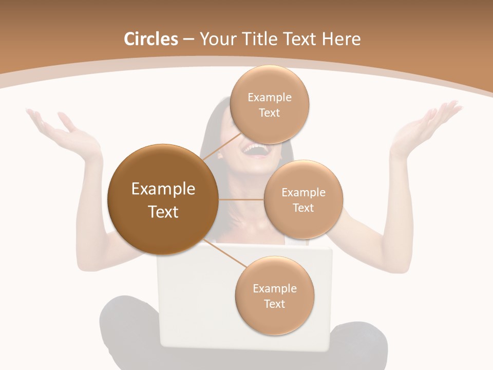 Wireless Lady Person PowerPoint Template