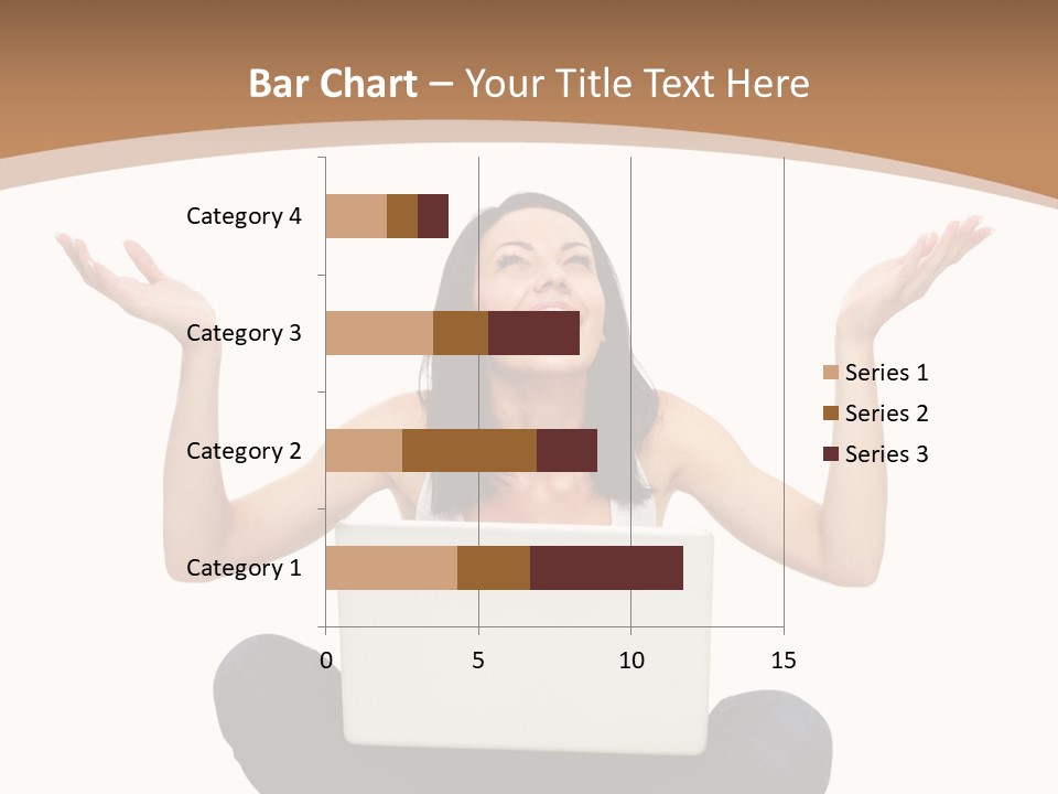 Wireless Lady Person PowerPoint Template
