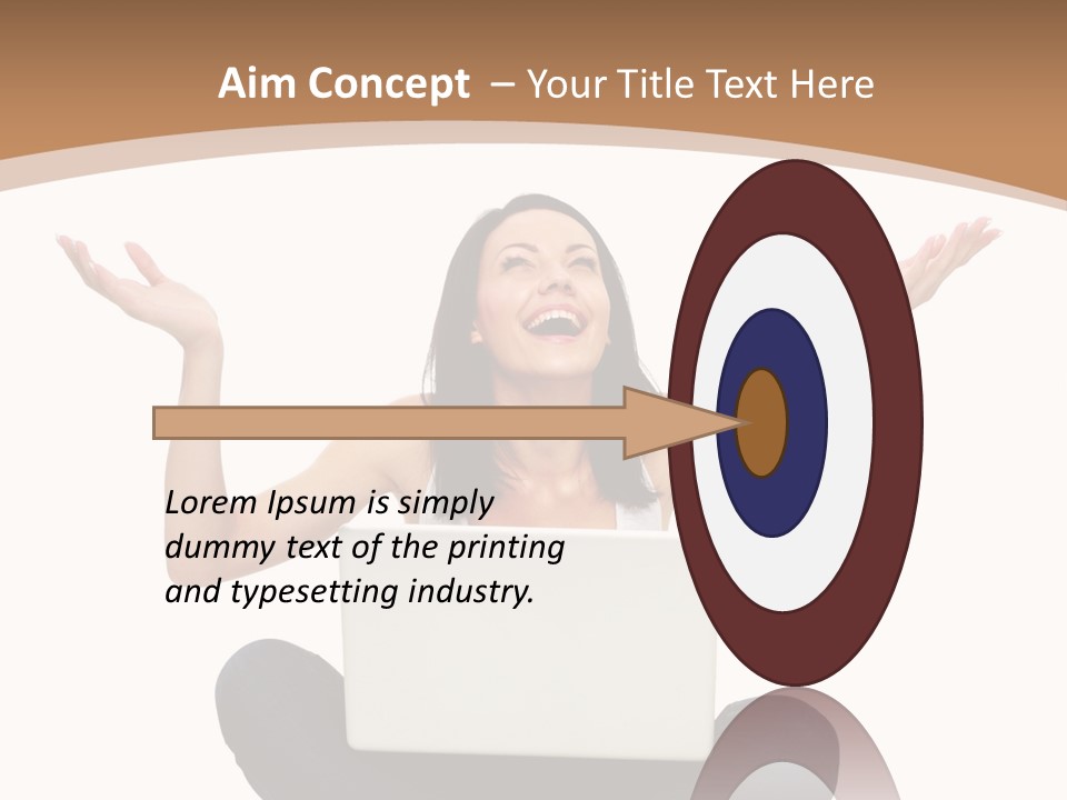 Wireless Lady Person PowerPoint Template