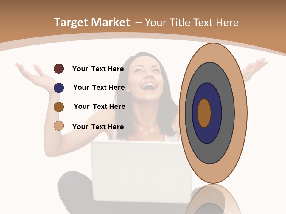 Wireless Lady Person PowerPoint Template