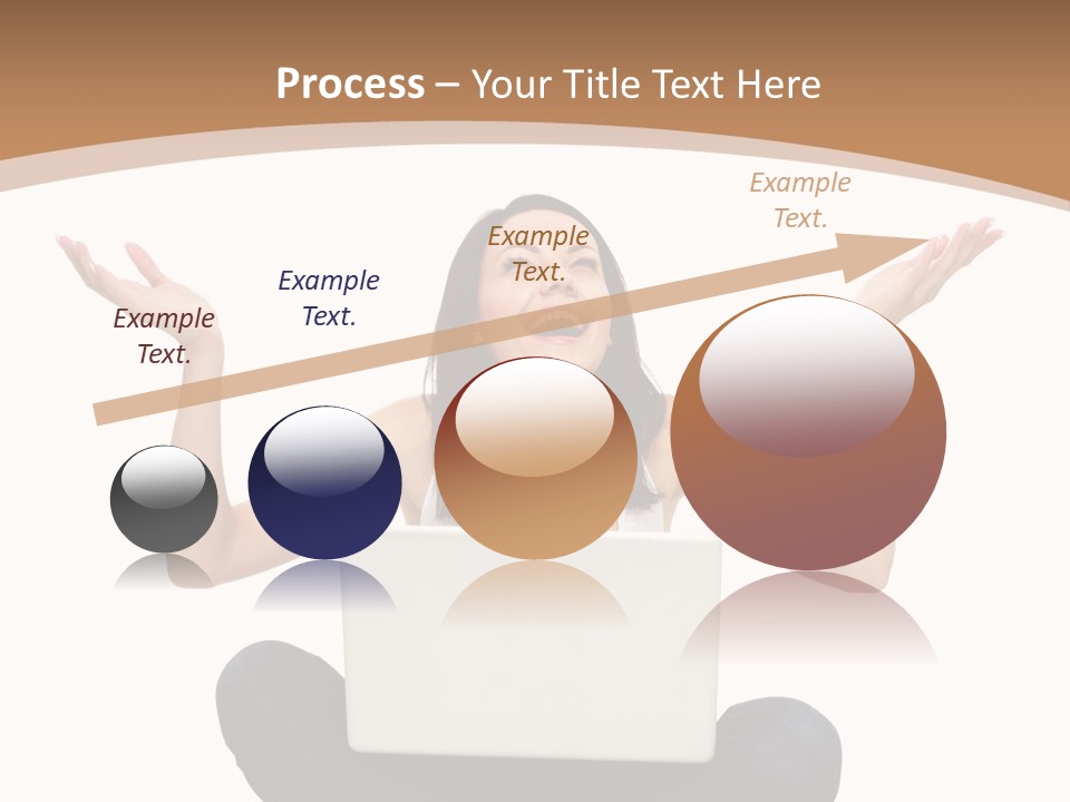 Wireless Lady Person PowerPoint Template