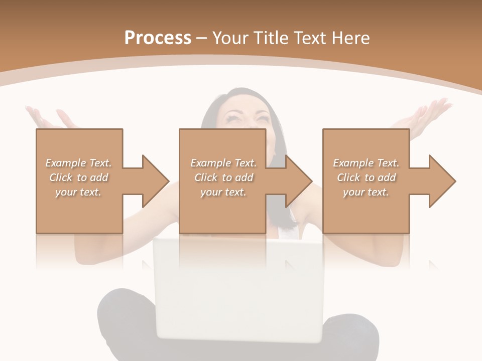 Wireless Lady Person PowerPoint Template