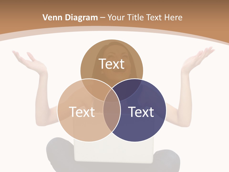 Wireless Lady Person PowerPoint Template