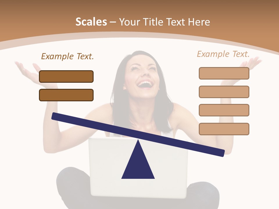 Wireless Lady Person PowerPoint Template