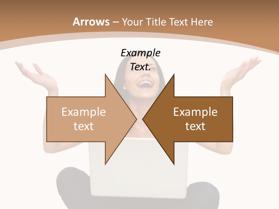 Wireless Lady Person PowerPoint Template