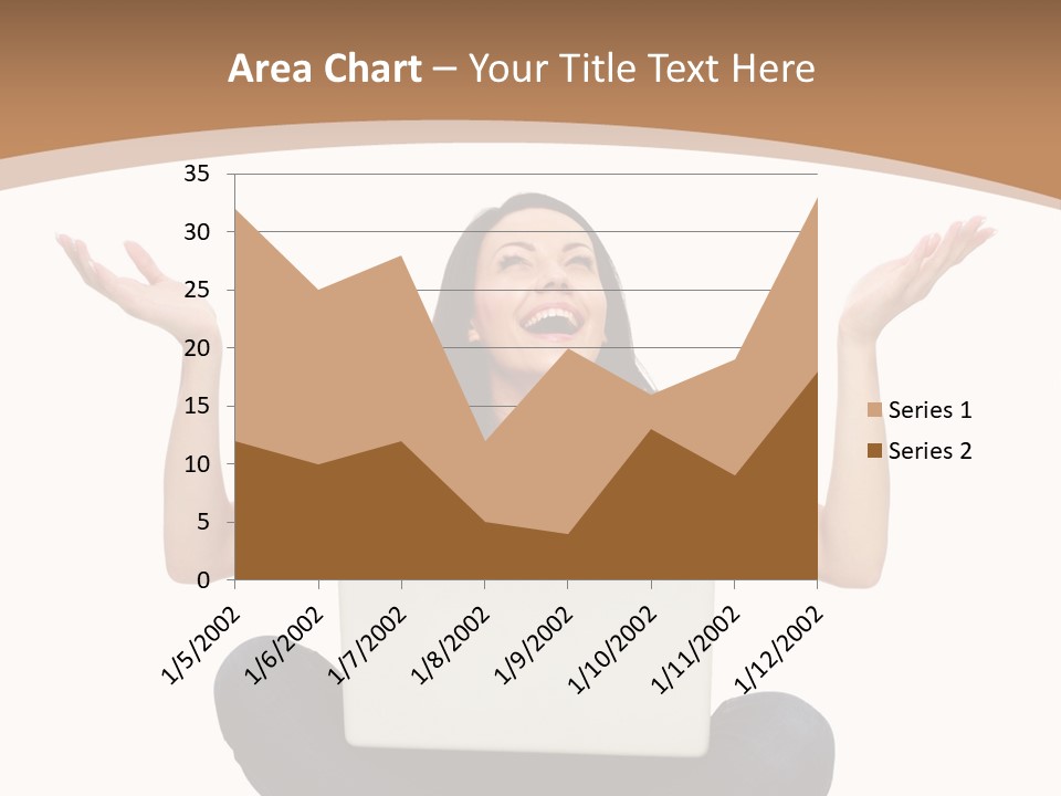 Wireless Lady Person PowerPoint Template
