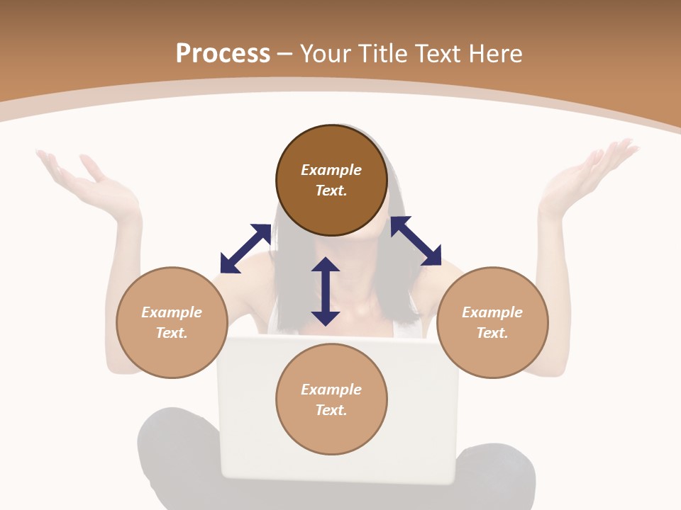 Wireless Lady Person PowerPoint Template
