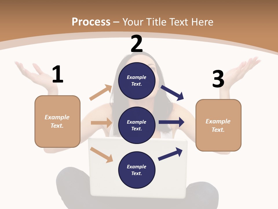 Wireless Lady Person PowerPoint Template