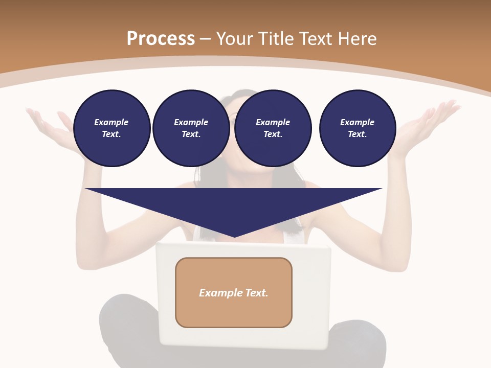 Wireless Lady Person PowerPoint Template