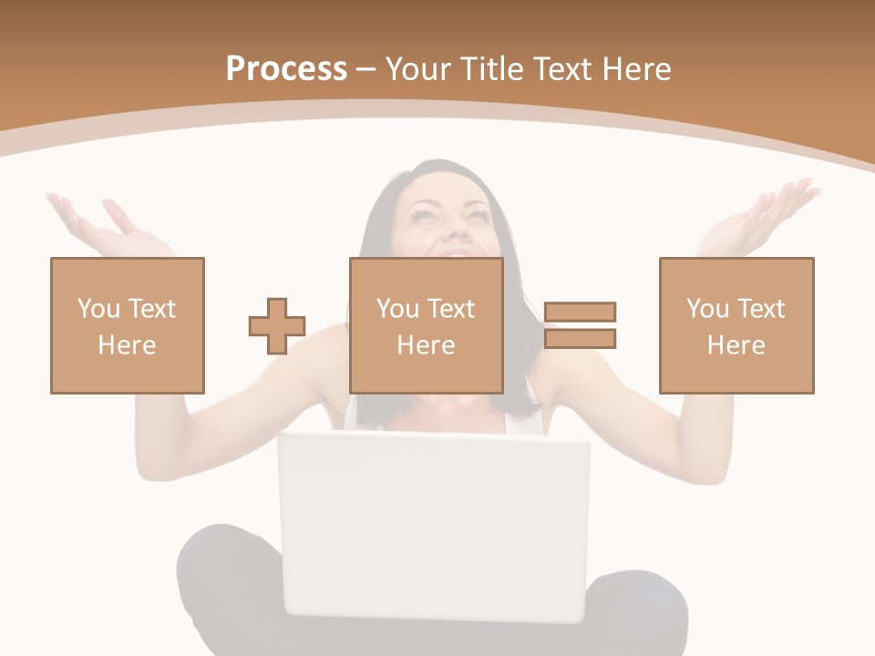 Wireless Lady Person PowerPoint Template