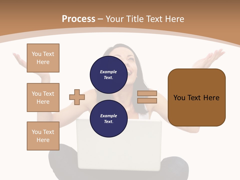Wireless Lady Person PowerPoint Template