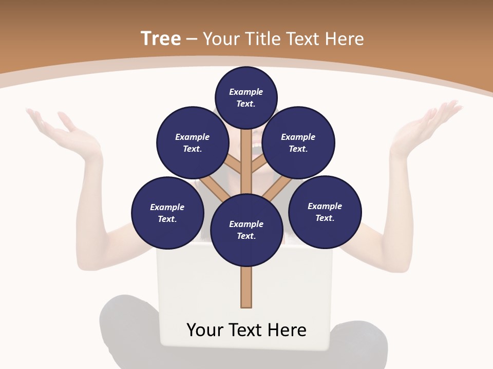 Wireless Lady Person PowerPoint Template