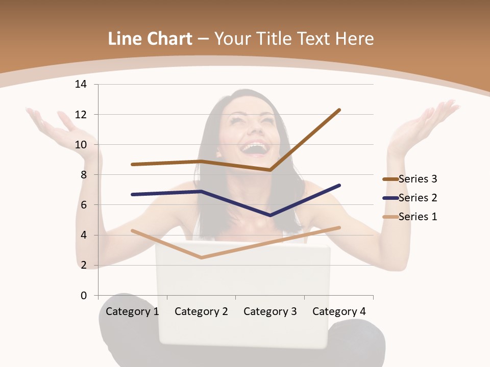 Wireless Lady Person PowerPoint Template