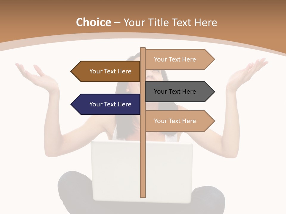 Wireless Lady Person PowerPoint Template