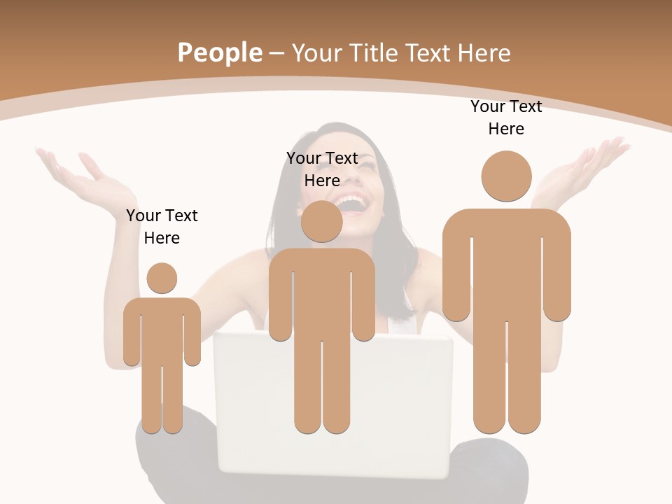 Wireless Lady Person PowerPoint Template