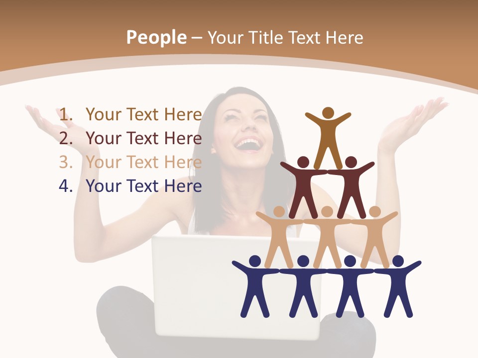 Wireless Lady Person PowerPoint Template