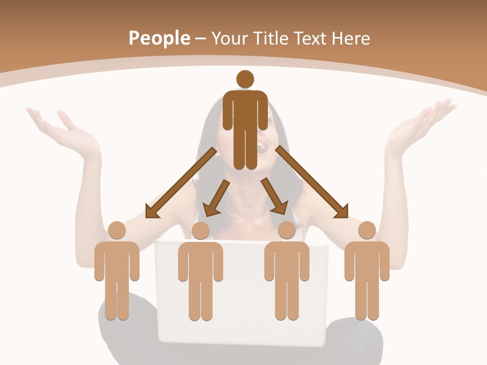 Wireless Lady Person PowerPoint Template