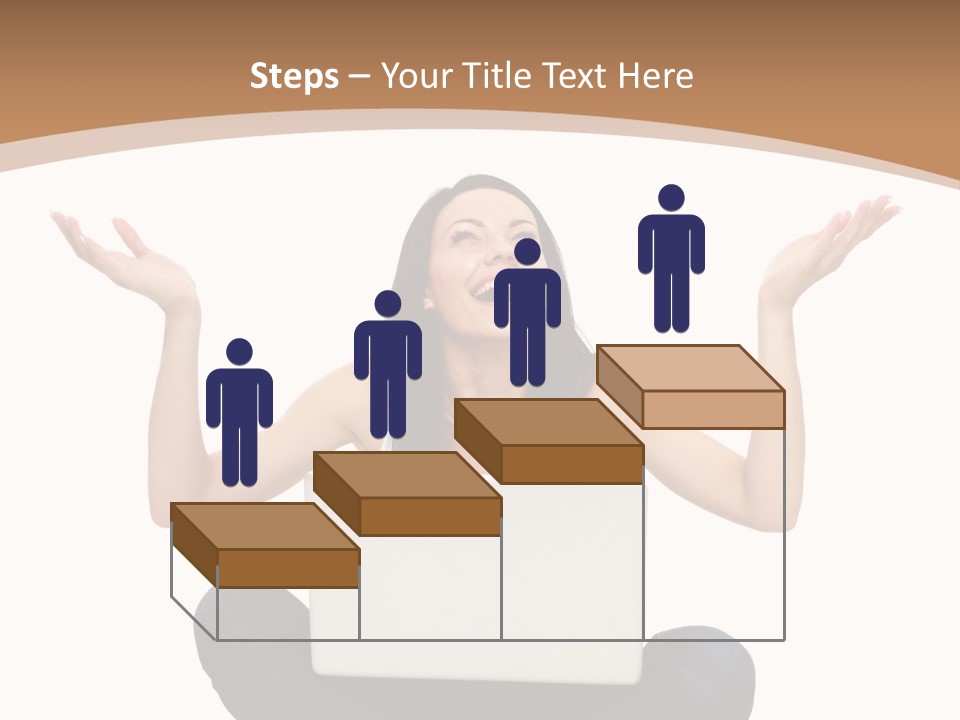 Wireless Lady Person PowerPoint Template