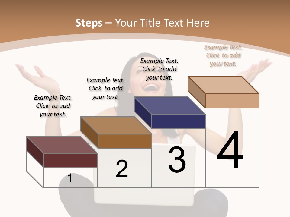 Wireless Lady Person PowerPoint Template