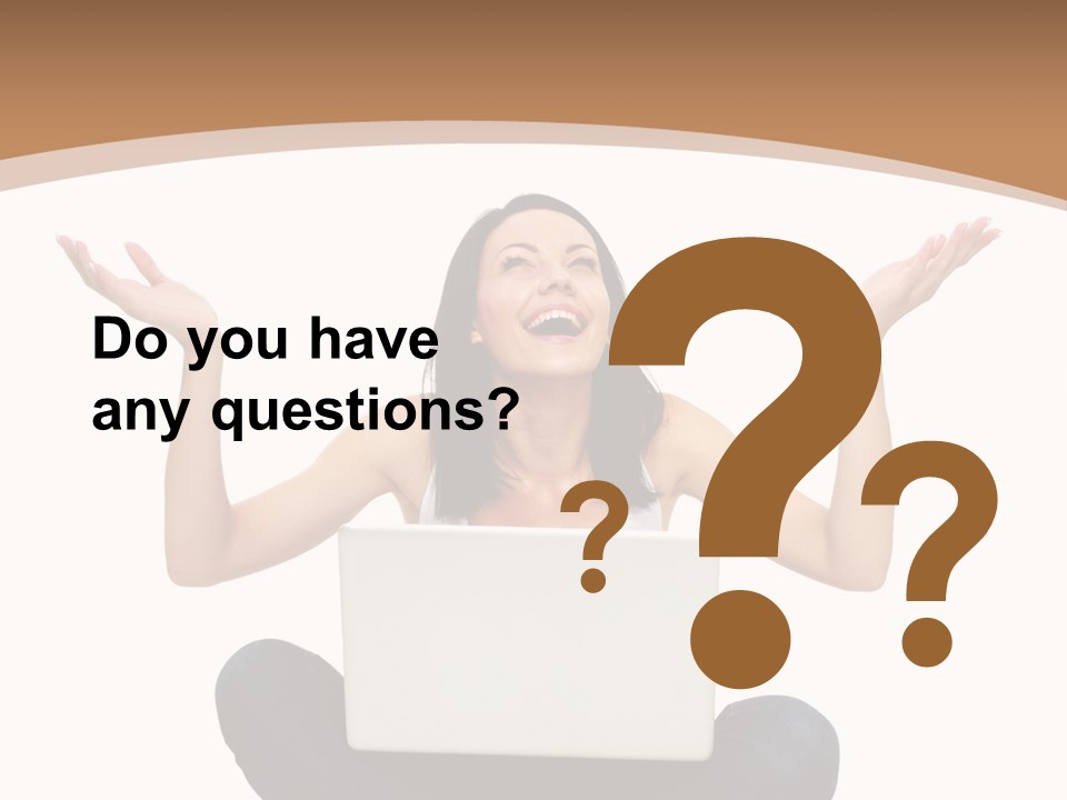 Wireless Lady Person PowerPoint Template