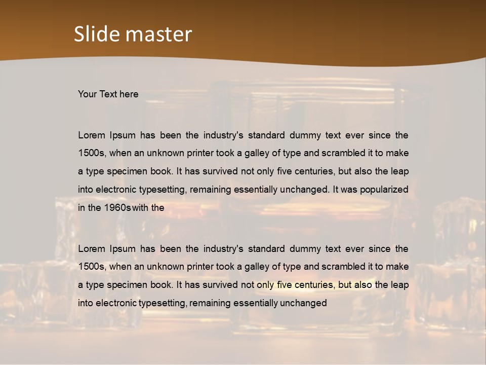 Cocktail Wooden Enjoyment PowerPoint Template