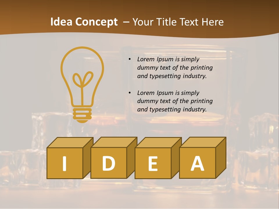 Cocktail Wooden Enjoyment PowerPoint Template