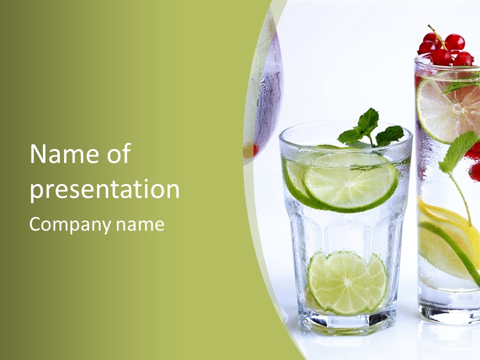 Soda Lime Red Currant PowerPoint Template